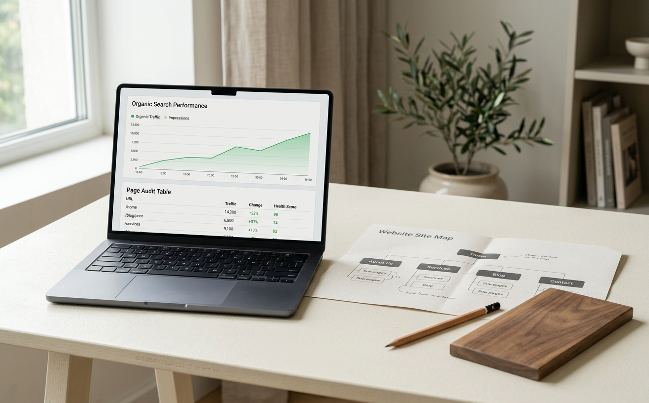 Search optimization notes and content structure for a craft brand